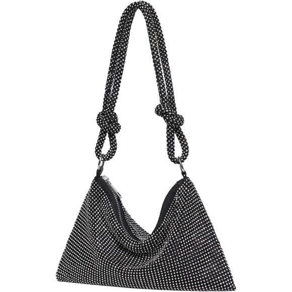 Rhinestone Purse for Women Evening Bag Glitter Sparkly Mini Handbags - Picture 3 of 7